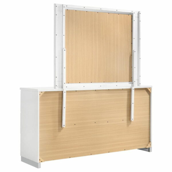 Felicity - 6-drawer Dresser With Mirror - Glossy White - Image 3