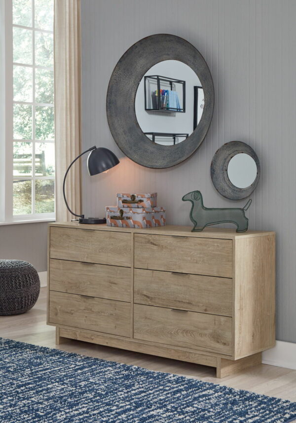 Oliah - Beige - Six Drawer Dresser - 31'' Height - Image 5