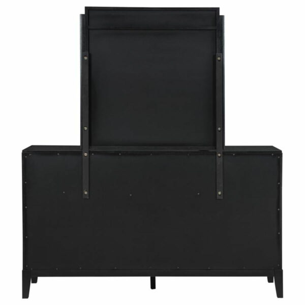 Brookmead - 8-drawer Bedroom Dresser With Mirror - Black - Image 12