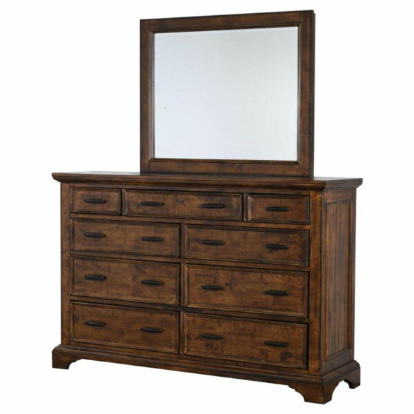 Elk Grove - 9-drawer Dresser With Mirror With Jewelry Tray - Vintage Bourbon - Image 2