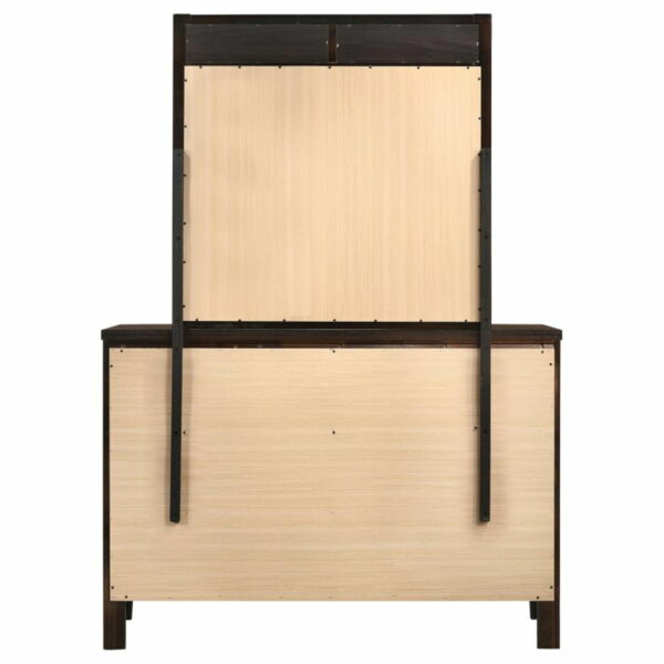 Carlton - 6-Drawer Rectangular Dresser With Mirror - Cappuccino - Image 8