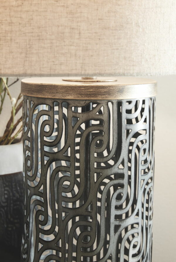 Dayo - Gray / Gold Finish - Metal Table Lamp - Image 3