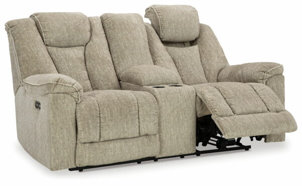 Hindmarsh - Stone - Power Reclining Loveseat With Console/ Adj Hdrst - Image 12