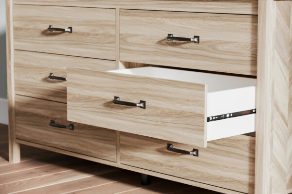 Battelle - Tan - Six Drawer Dresser - Image 8