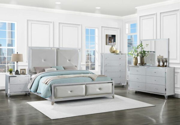Larue - 6-Drawer Dresser With Mirror - Silver - Image 12