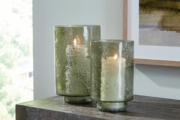 Clarkton - Green - Candle Holder Set (Set of 2) - Image 4