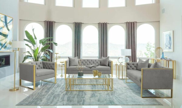 Eastbrook - Tufted Back Sofa - Gray - Image 2