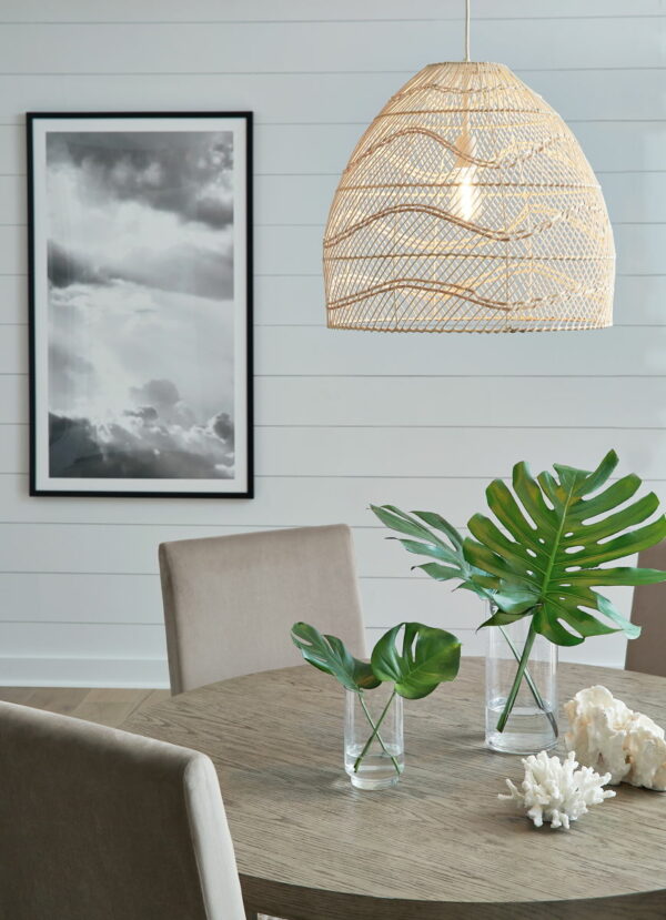Coenbell - Beige - Rattan Pendant Light - Image 2