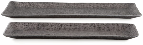 Garekton - Pewter Finish - Tray Set (Set of 2) - Image 2