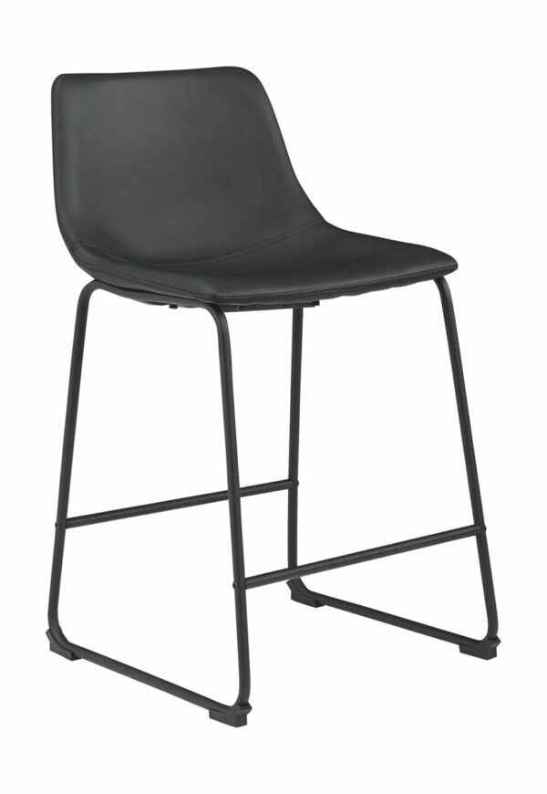 Centiar - Black / Gray - 5 Pc. - Counter Table, 4 Upholstered Barstools - Image 4