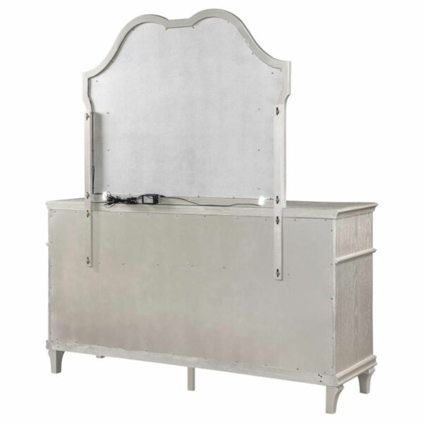 Evangeline - 9-Drawer Dresser With Mirror - Silver Oak - Image 3