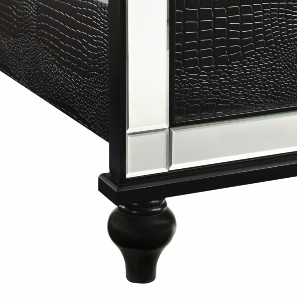 Valentino - 3/3 Twin Footboard & Slats - Black - Image 5
