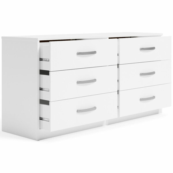 Flannia - White - Six Drawer Dresser - 29'' Height - Image 5