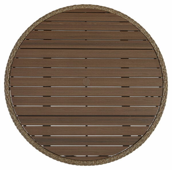 Amaris - Brown / Black - Round Dining Table - Image 4