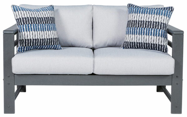 Amora - Charcoal Gray - Loveseat W/Cushion - Image 5