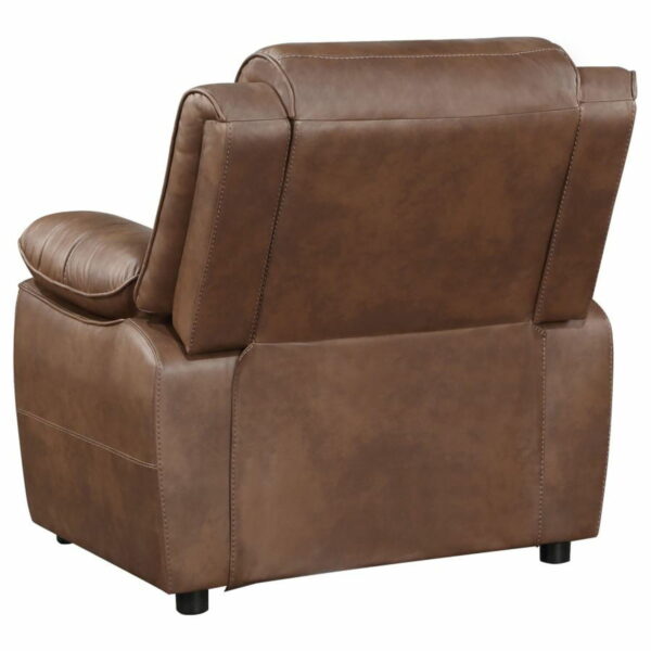 Ellington - Upholstered Padded Arm Accent Chair - Dark Brown - Image 5