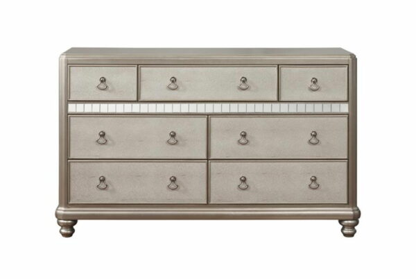 Bling Game - 7-Drawer Dresser - Metallic Platinum - Image 12