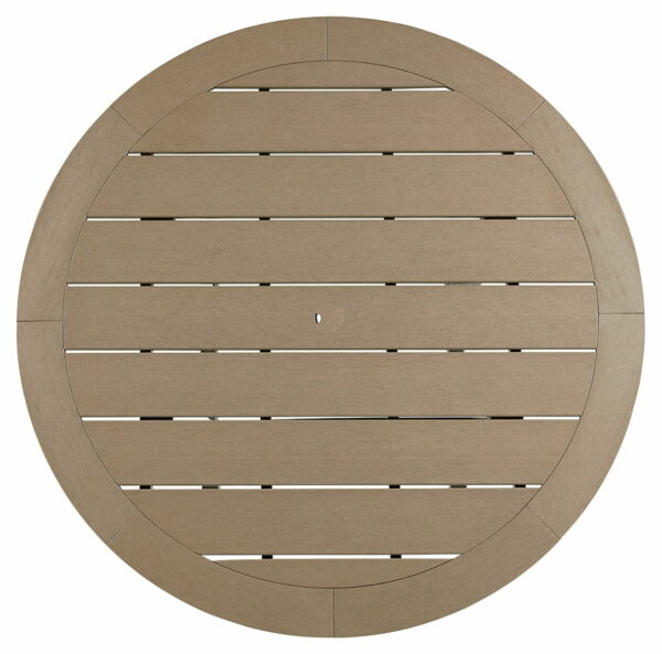 Fairen Trail - Black / Driftwood - Round Bar Table W/Umb Opt - Image 4