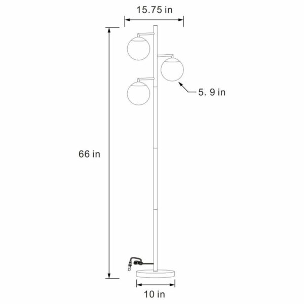 Sena - Trio Tree Floor Lamp - Gold - Image 3