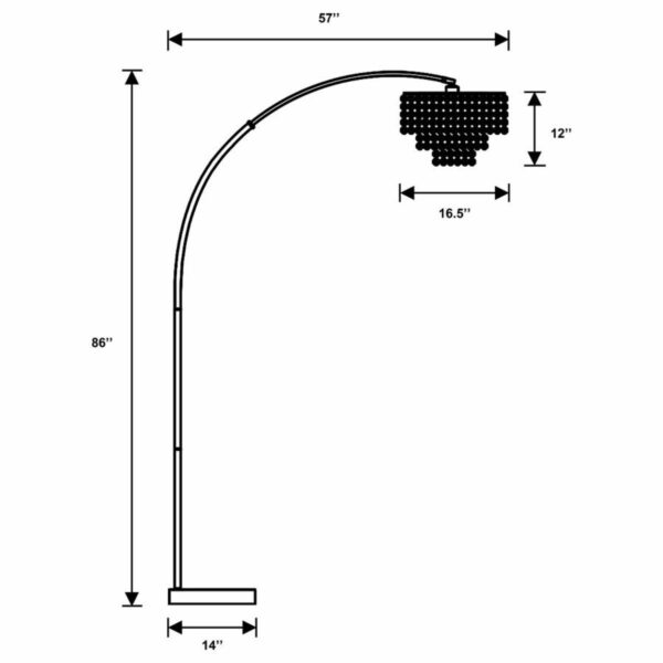 Shirley - Marble Base Floor Lamp - Chrome And Crystal - Image 2