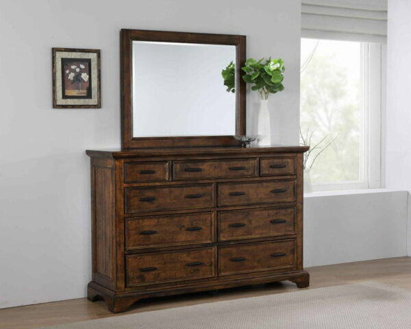 Elk Grove - 9-drawer Dresser With Mirror With Jewelry Tray - Vintage Bourbon - Image 9