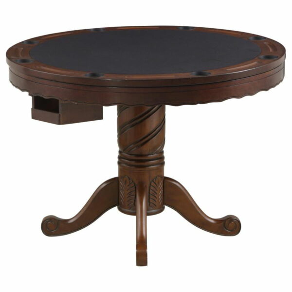 Turk - 5 Piece Game Table Set - Tobacco And Black - Image 4