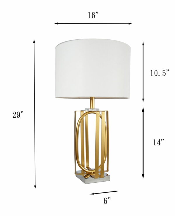 Table Lamp (Set of 2) - Gold & White - Image 3