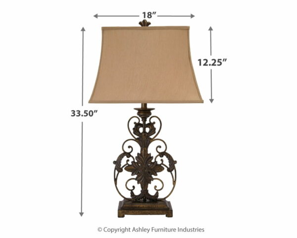 Sallee - Gold Finish - Poly Table Lamp - Image 3