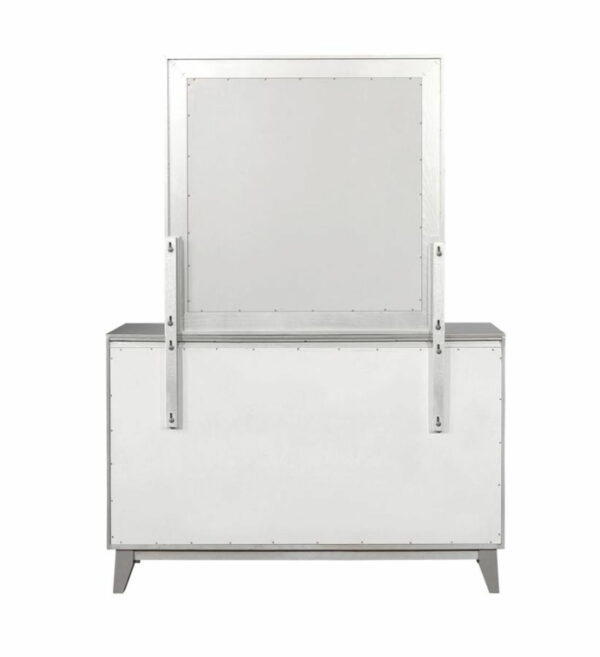 Leighton - Beveled Dresser Mirror - Metallic Mercury - Image 2