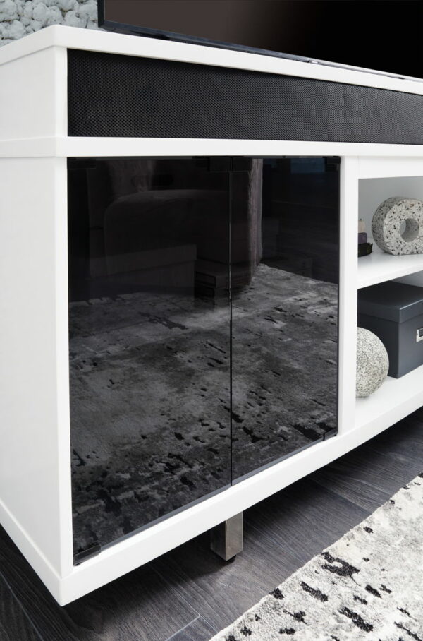 Gardoni - White / Black - XL TV Stand With Fireplace Option - Image 7