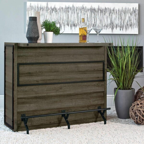 Joe - 5-Shelf Bar Unit - Aged Oak - Image 3