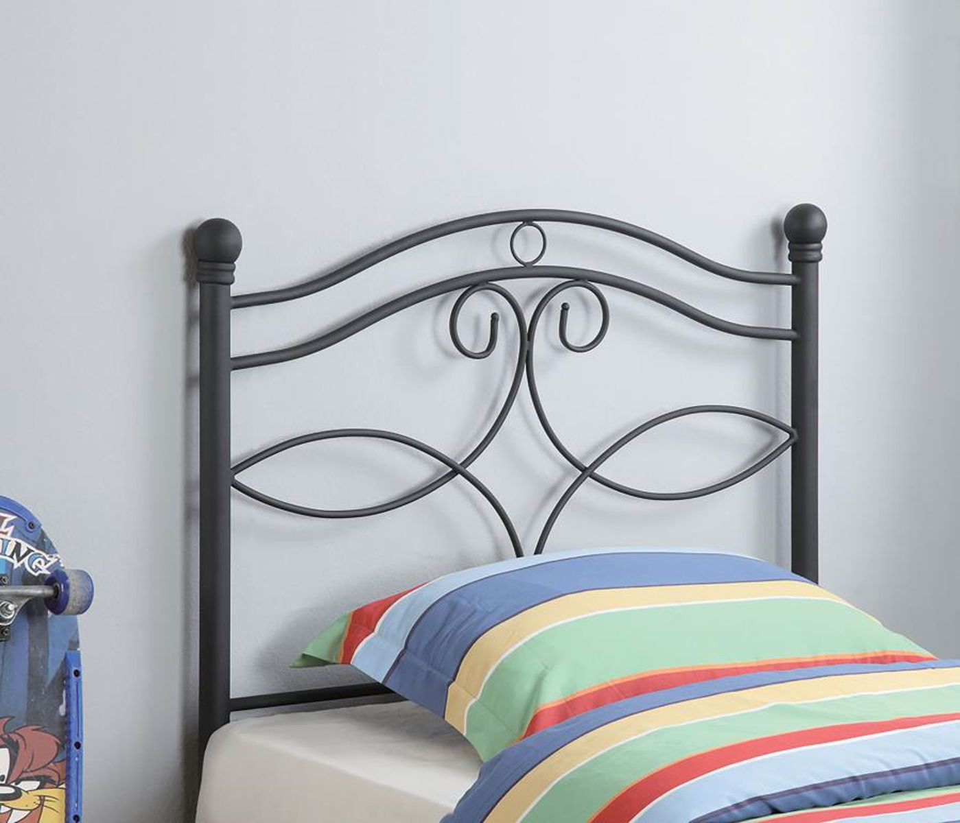 Callie - Twin Metal Headboard - Matte Black - Image 3