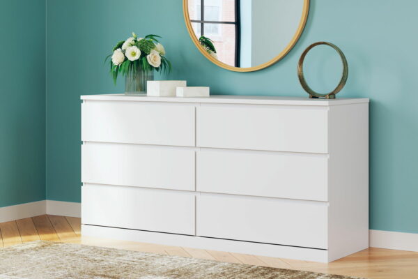 Onita - White - Six Drawer Dresser - Image 2