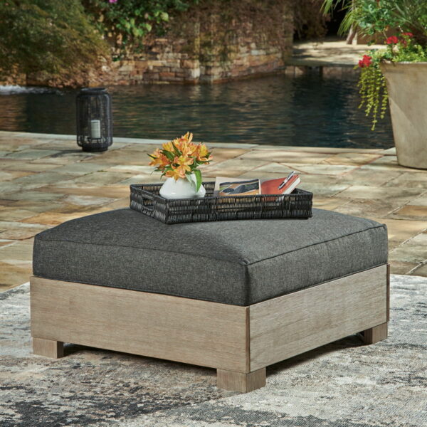 Citrine Park - Brown - Ottoman With Cushion - Image 3