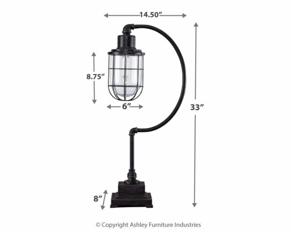 Jae - Antique Black - Metal Desk Lamp - Image 10