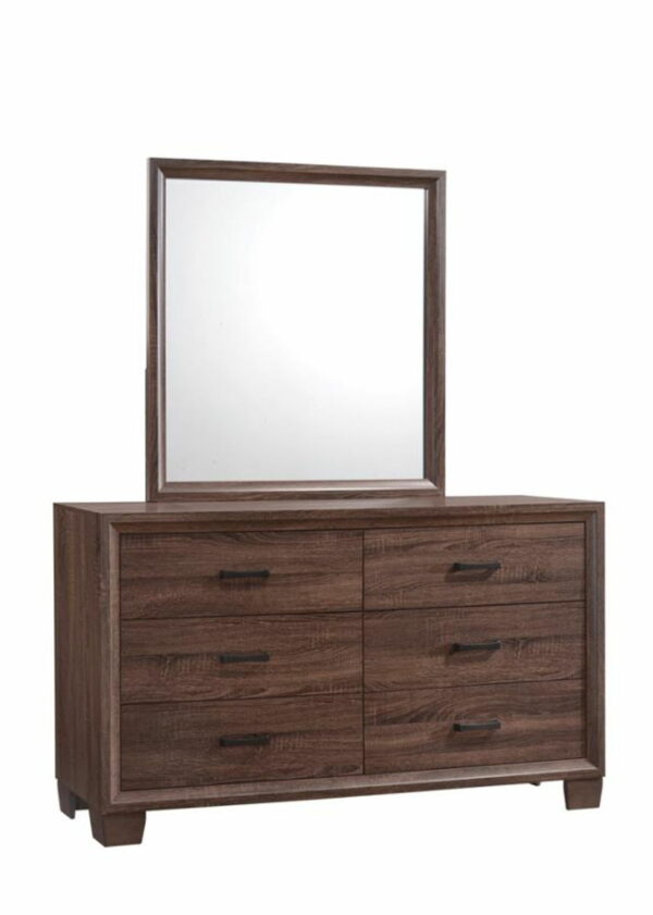 Brandon - Framed Dresser Mirror - Medium WArm - Brown - Image 2