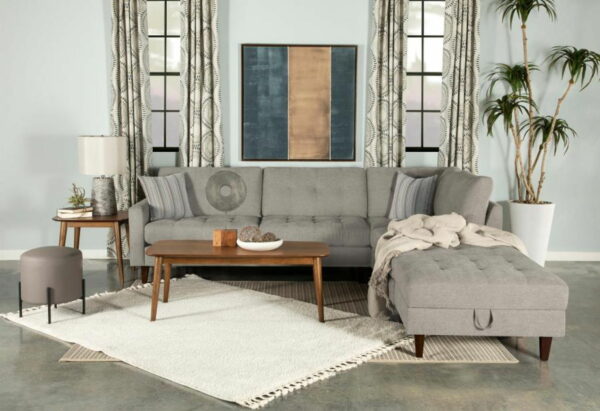 Barton - Upholstered Tufted Ottoman - Toast And Brown - Image 5