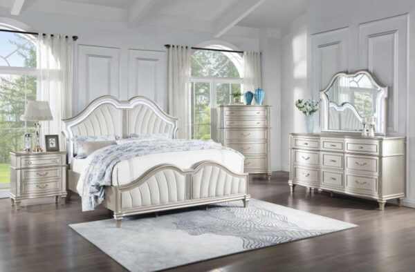 Evangeline - Camel Top Dresser Mirror Silver Oak - Image 5