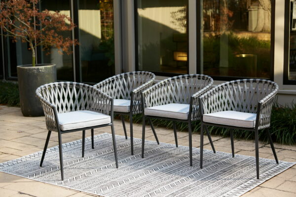 Palm Bliss - Gray - 5 Pc. - Dining Room Set - Image 4
