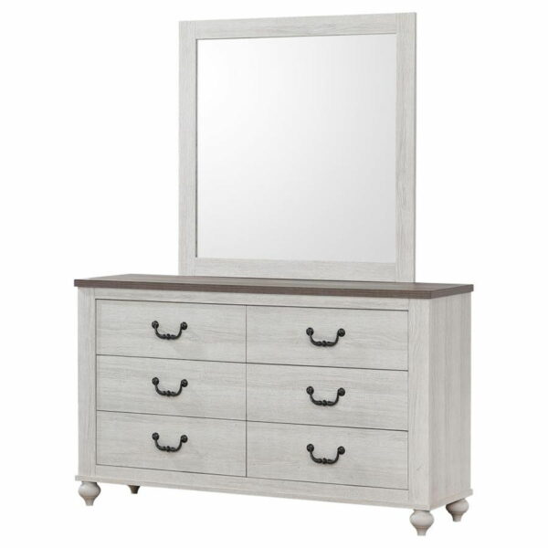 Stillwood - 6-drawer Dresser With Mirror - Vintage Linen - Image 5