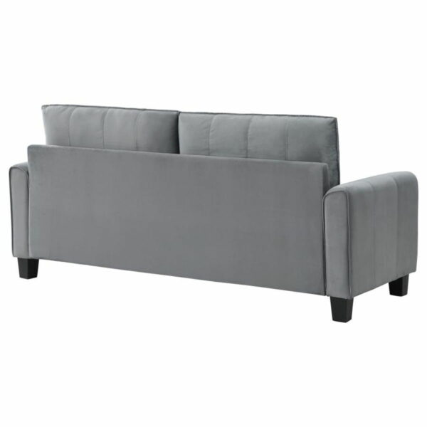 Davis - Upholstered Rolled Arm Sofa - Grey - Image 5