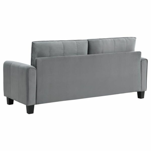 Davis - Upholstered Rolled Arm Sofa - Grey - Image 2