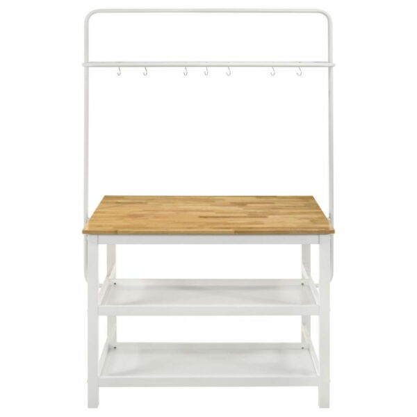 Hollis - Kitchen Island Counter Height - Brown And White - Image 8