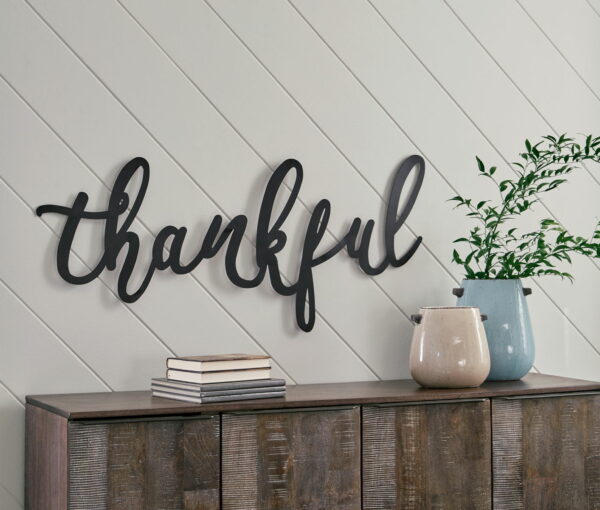Emalee - Black - Wall Decor - Thankful - Image 2