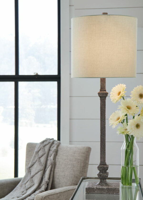 Oralieville - Distressed Gray - Poly Accent Lamp - Image 5
