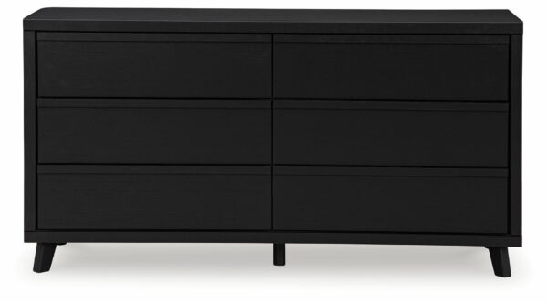 Danziar - Black - Six Drawer Dresser - Image 4
