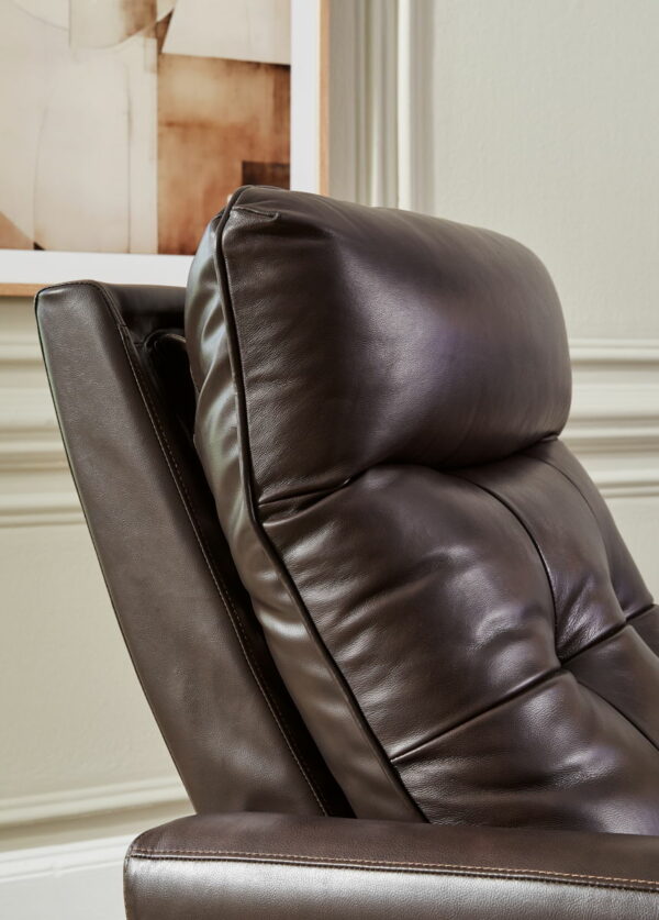 Pisgham - Chocolate - Power Recliner With Adj Headrest - Image 3