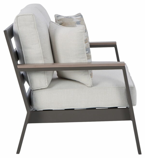 Tropicava - Taupe / White - Loveseat W/Cushion - Image 3