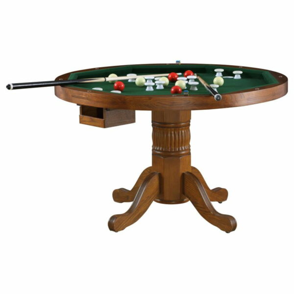 Mitchell - 5 Piece Game Table Set - Amber And Brown - Image 4