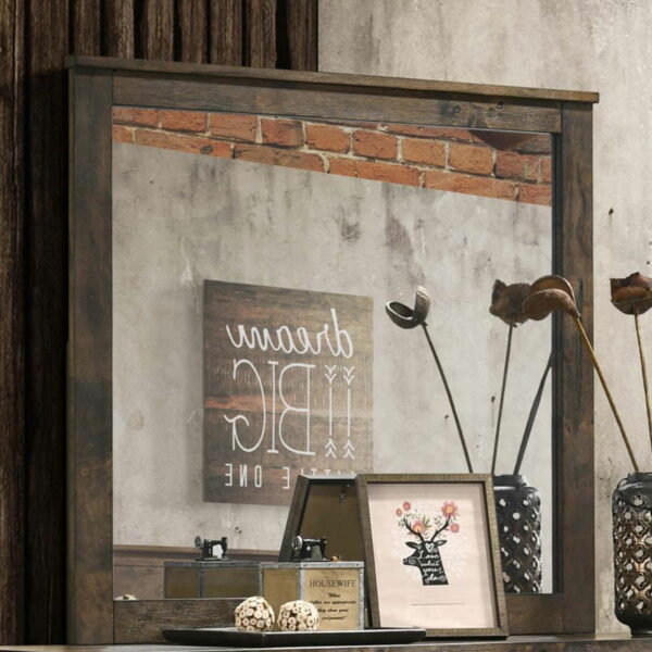 Woodmont - Rectangle Dresser Mirror - Rustic Golden Brown - Image 4